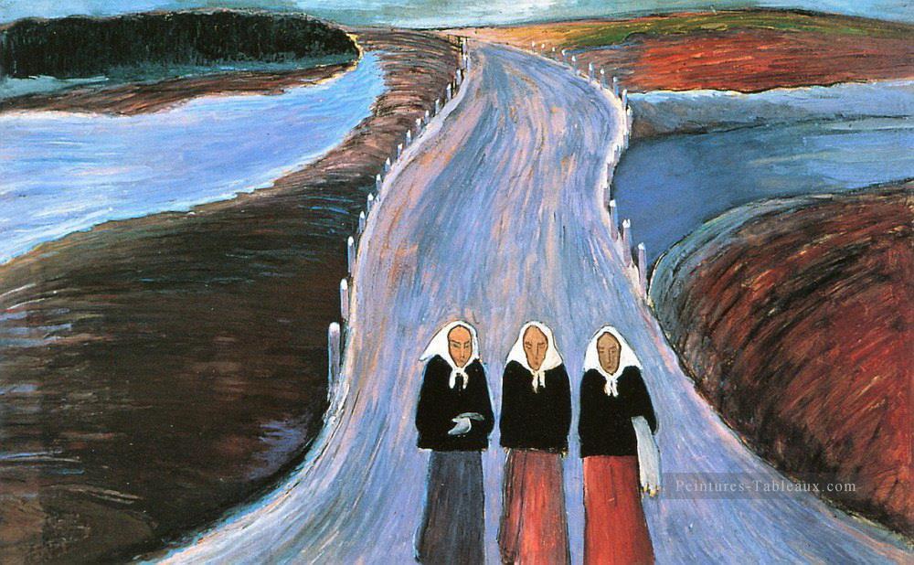 femmes sur la route Marianne von Werefkin Peintures à l'huile